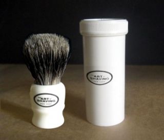 Art of Shaving Pure Badger Shave Brush Carrying Tube Made in England 