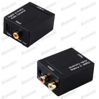 Digital Optical Coaxial Toslink to Analog L/R Stereo Audio Converter 