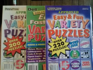 PP Dell Easy Fun Solvers Choice Easy FastnFun Variety Puzzle Books 