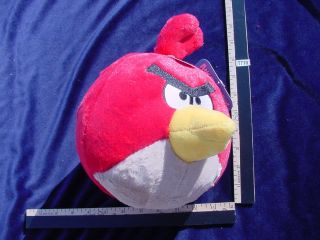 Red Angry Birds 8 Plush Rovio Pillow Action Figure Commonwealth Toy 