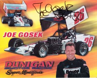 Joe Gosek Autograph   Driver Card   Oswego Speedway / ISMA 