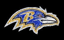 Baltimore Ravens NFL Football 9x4 25 Gold Leather Sew on Embroidered 