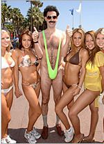 Borat Style Mankini Lime Green Thong Swimsuit Fancy Dress Costume 