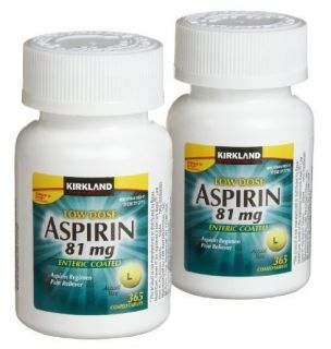 Kirkland Low Dose Aspirin 81mg 2X 365 730 Enteric Coated Tabs Fever 