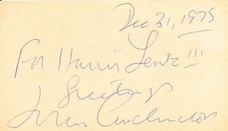 Louis Auchincloss D 2010 Author 1950s Autograph
