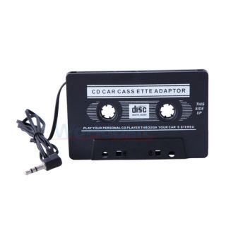 New Car Audio Cassette Tape Adapter Transmitters for  CD Black