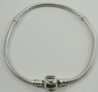 Authentic Pandora Stlering 925 Bead Charm Bracelet Snake Style Chain 7 