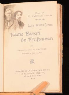1904 Les Aventures de Jeune Baron de Knifausen Goncourt Illustrated 