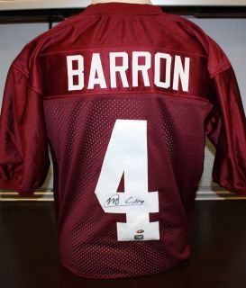 Mark Barron Autographed Alabama Crimson Tid Maroon Jersey 
