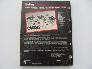 Holley 36 51 7 Manual Illustrated Parts & Specs Manual