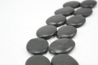   Stone 3x4cm Black 12pcs Hot Stone Massage Basalt Rocks Stones