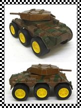   Metal Brown Camo 6 Wheel Armored Car or Tank by Tootsie Toy