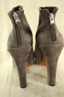 Brian Atwood Edeline Grey Suede Stretch Ankle Bootie Size 9 5 $450 