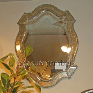 Felicie VENETIAN Gold Beveled WALL Mirror HORCHOW