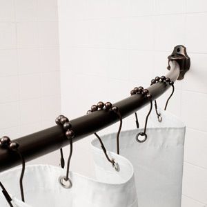 Curved Shower Rod Chrome Satin Nickel and Dark Brushed Antique Copper 