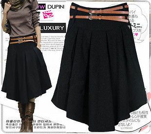 2012 Popular fashion Autumn Winter pleated Wool bust skirt dress with 