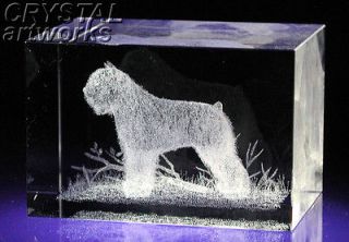Newly listed BOUVIER des FLANDRES 3D Laser Crystal Figurine DD006s