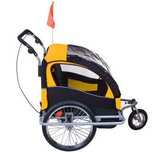 Aosom 2in1 Double Kids Baby Bike Bicycle Trailer Stroller Jogger 