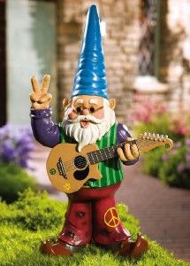 Adorable Lawn or Garden Gnome Too Cool Hippy Dude New
