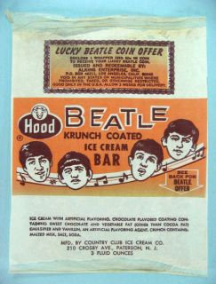 beatles ice cream bar wrapper 1960 s this is an original 1960 s beatle 