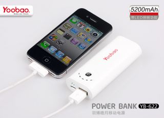   Yoobao 5200mAh Portable Power Bank Battery YB622 iPhone 4S iPad3 HTC