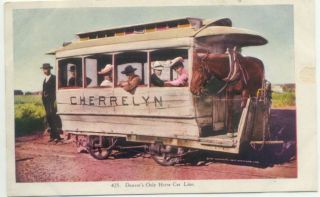 Cherrelyn Denvers Only Horse Car Line Embossed Postcard