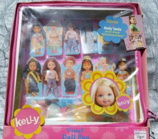 RARE Barbie KELLY 2003 Vinyl Doll Bag/Case for 12 Kelly Dolls, No 