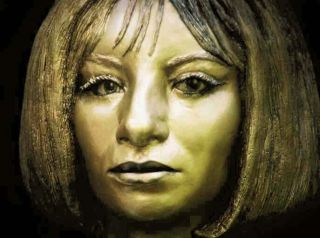 Barbra Streisand Bust from Life Mask Movie Sculpture