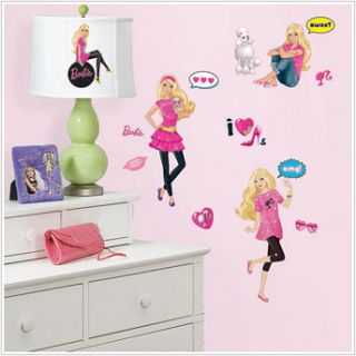 Barbie Doll 29 Big Wall Stickers Girls Room Decor Poodle Dog Logo 