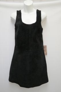 BB Dakota Cheyenne Suede Sleeveless Scoopneck Dress sz 2 NWT Black