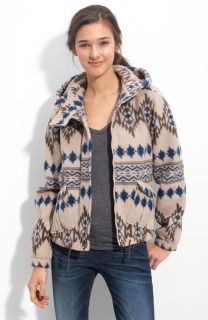 BB Dakota Jack Southwestern Tribal Blanket Fleece Hooded Jacket s M L 