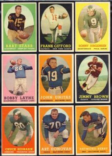 1958 Topps Football Complete Set (132/132) EX/MT+