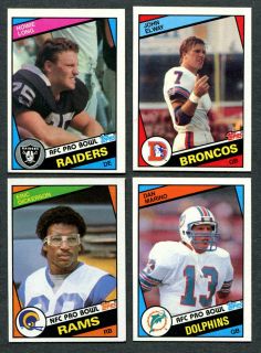 1984 Topps Football Complete Set #1 396 in NM to NM MT condition in 