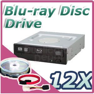   BDR 207 Blu ray 12X BD DVD CD Disc Burner Writer Copier Free 10pkBD R
