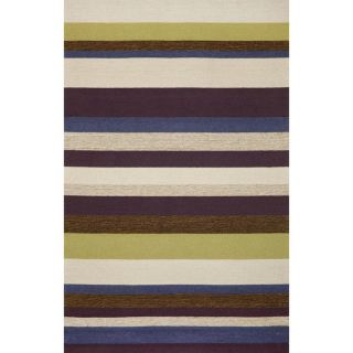 Ravella Collection Indoor Outdoor Rug   Stripe Purple 36x56