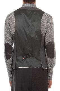 Neil Barrett New Man Vest Waistcoat SZ48 BGL55 100 Wool Gray Defected 