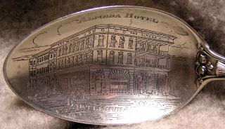 Almeda Hotel Bartlesville Oklahoma Sterling Silver Souvenir Spoon C 