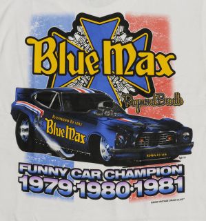 Vintage Drag Club T Shirts Raymond Beadle Blue Max Funny Car