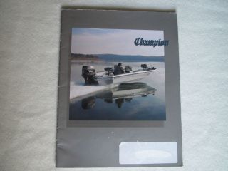 Champion Bass Boats 1991 Original Brochure