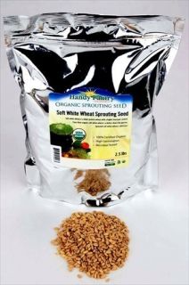 Organic Soft White Wheat 2 5 lb Sprouting Baking Flour Food Storage 