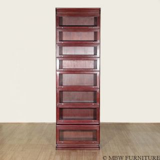 9ft Cherry 8 Tier Stacking Barrister Lawyers Bookcase C
