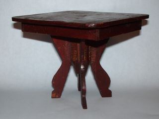 Antique Vintage American Wood Doll House Wooden Table 1920s