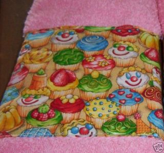 Funny Face Frosted Cupcakes Washcloth Wash Towels HM