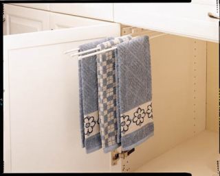 Pullout Towel Holder for Kitchen Bath Cabinet Storage