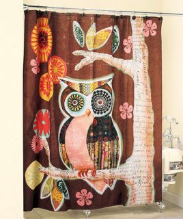 Owl Friend Friendly Owl Bathroom Shower Curtain Towel Hooks Soap Dish 