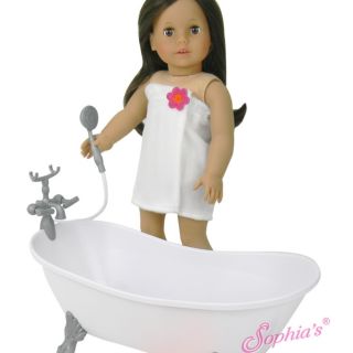 Spa Bath Wrap Set, Bath Tub And Accessories For 18 Or American Girl 