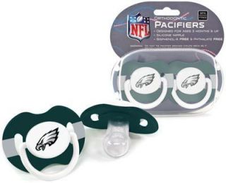   Eagles Pacifiers 2 Pack Set Infant Baby Fanatic BPA Free NFL