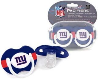   Giants Pacifiers 2 Pack Set Infant Baby Fanatic BPA Free NFL