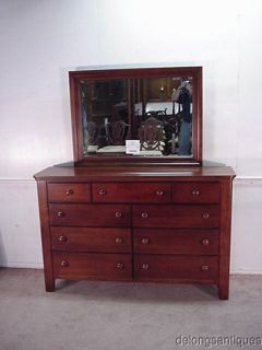 13840 Vaughan Bassett Cherry Dresser with Mirror