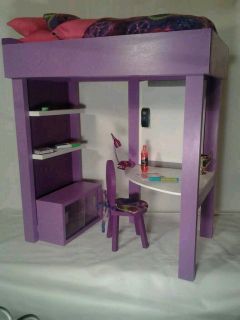 Loft bed and accessories FITS American Girl Doll McKenna and other 18 